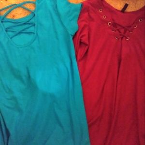 2 shirt dress bundle size large